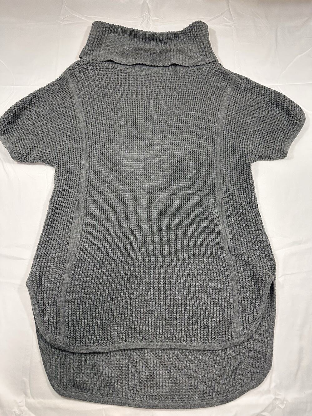 Ugh Women’s Grey Tunic Sweater Cowl Neck Waffle Knit Size Xl